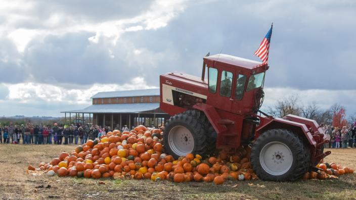 Pumpkin Destruction - Community event in Des Moines, Iowa