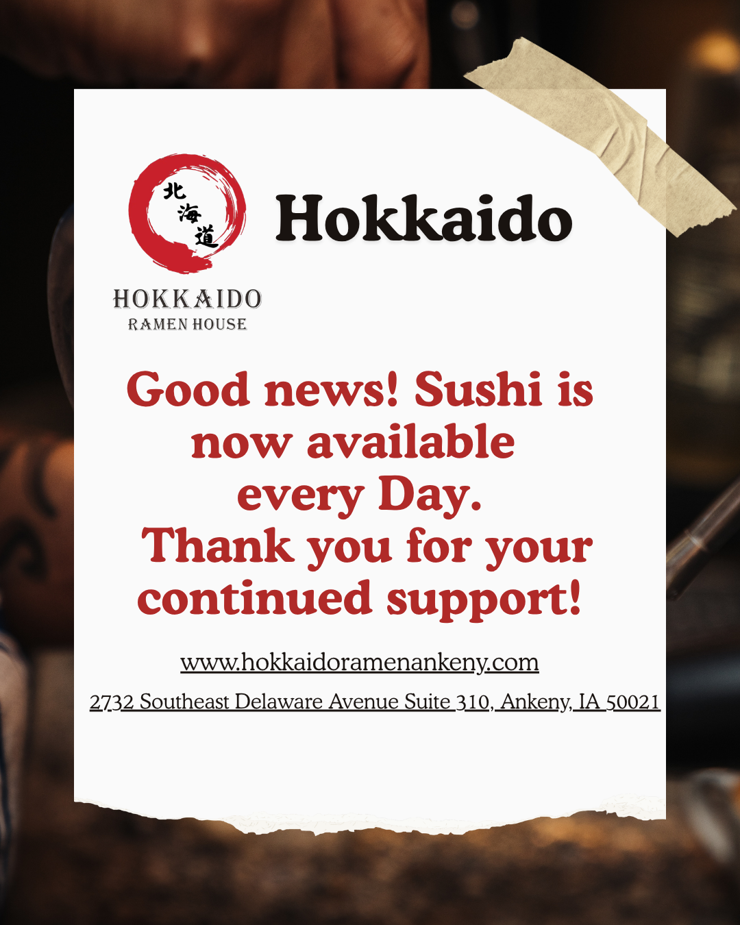 Hokkaido Ramen House - Japanese in Ankeny, Iowa